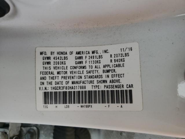 Photo 11 VIN: 1HGCR3F80HA017888 - HONDA ACCORD 