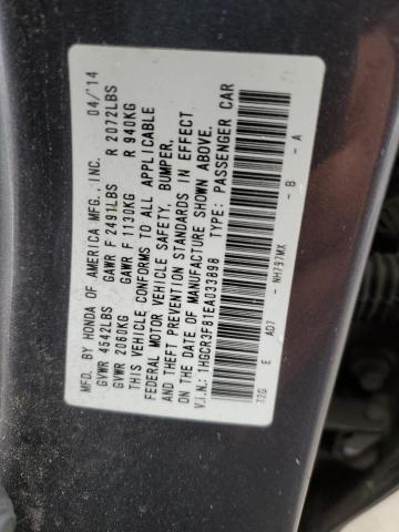 Photo 11 VIN: 1HGCR3F81EA033898 - HONDA ACCORD 