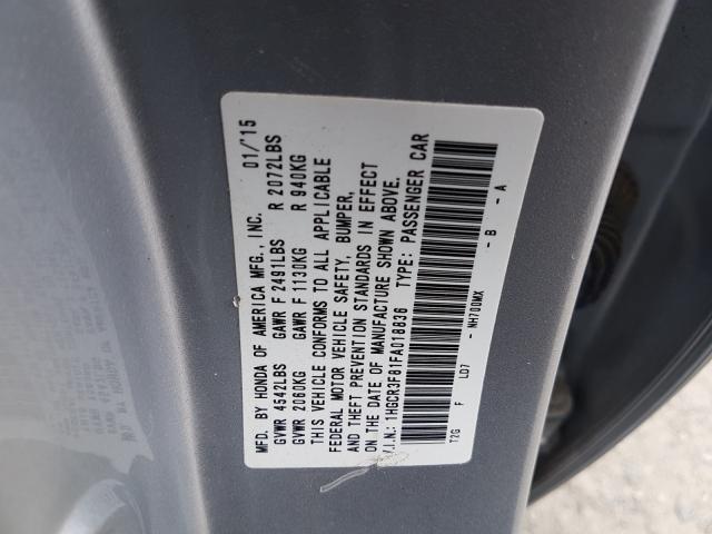 Photo 9 VIN: 1HGCR3F81FA018836 - HONDA ACCORD EXL 