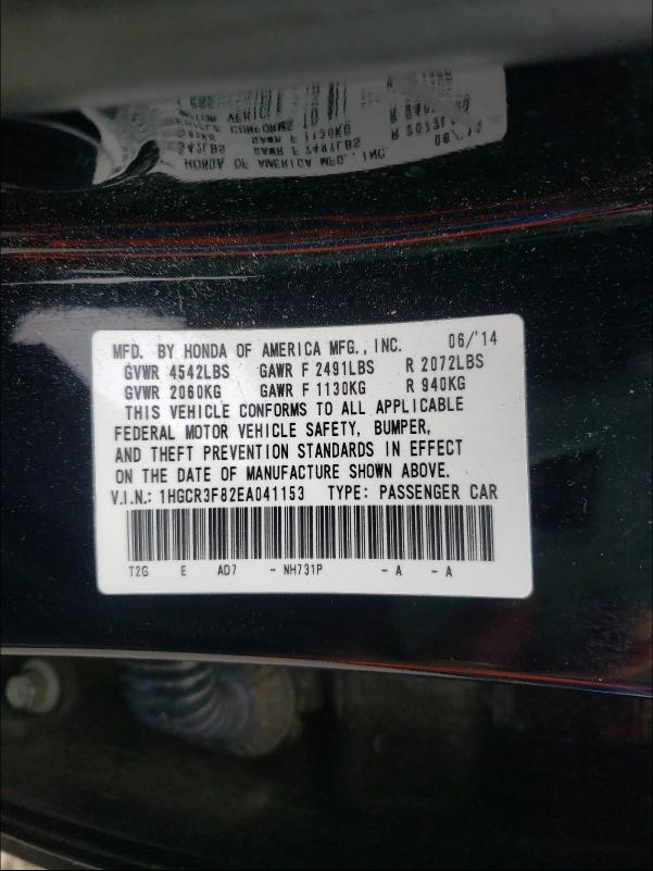 Photo 9 VIN: 1HGCR3F82EA041153 - HONDA ACCORD EXL 