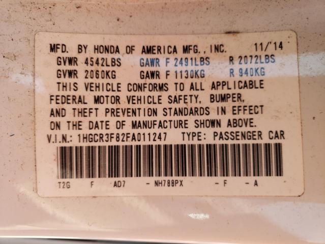 Photo 9 VIN: 1HGCR3F82FA011247 - HONDA ACCORD EXL 