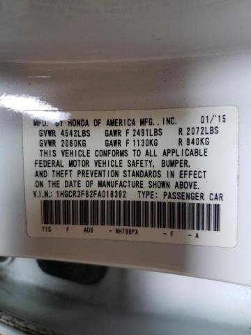 Photo 9 VIN: 1HGCR3F82FA018392 - HONDA ACCORD EXL 