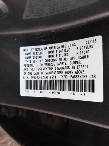 Photo 9 VIN: 1HGCR3F82FA018554 - HONDA ACCORD EXL 