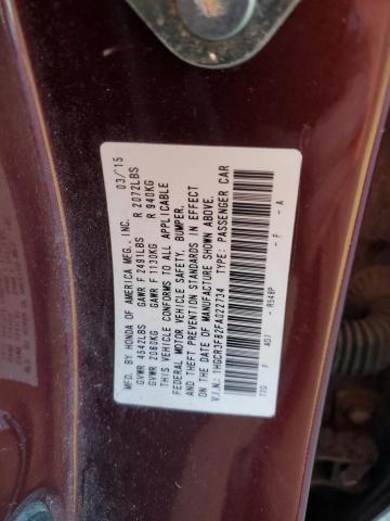 Photo 11 VIN: 1HGCR3F82FA022734 - HONDA ACCORD EXL 