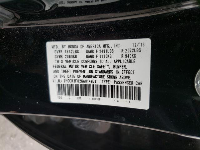 Photo 9 VIN: 1HGCR3F82GA014876 - HONDA ACCORD EXL 