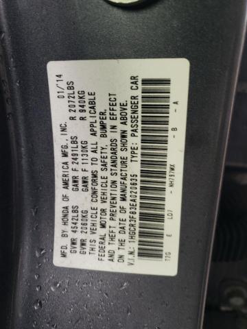 Photo 11 VIN: 1HGCR3F83EA020635 - HONDA ACCORD EXL 