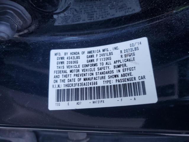 Photo 11 VIN: 1HGCR3F83EA024586 - HONDA ACCORD EXL 