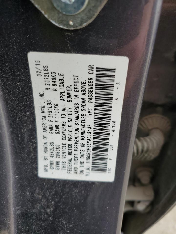 Photo 12 VIN: 1HGCR3F83FA019437 - HONDA ACCORD 