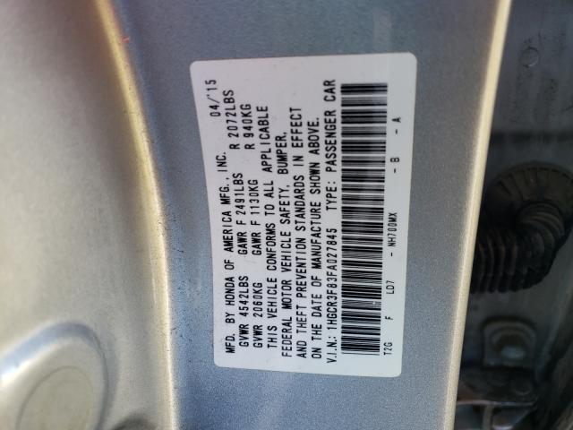 Photo 9 VIN: 1HGCR3F83FA027845 - HONDA ACCORD EXL 