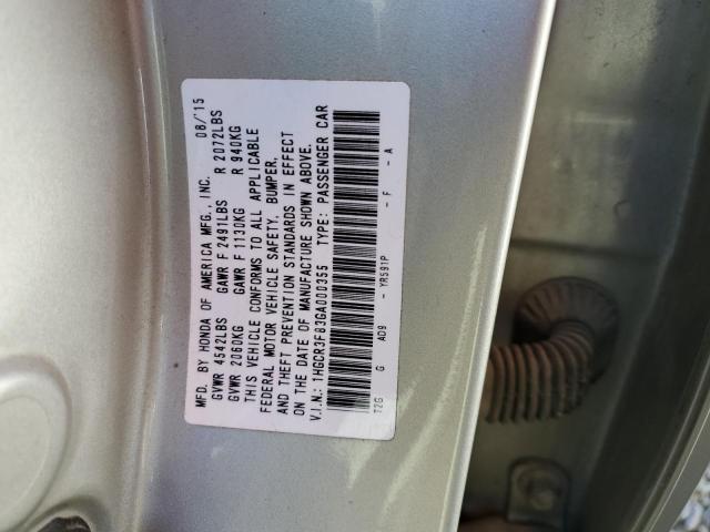 Photo 11 VIN: 1HGCR3F83GA000355 - HONDA ACCORD 