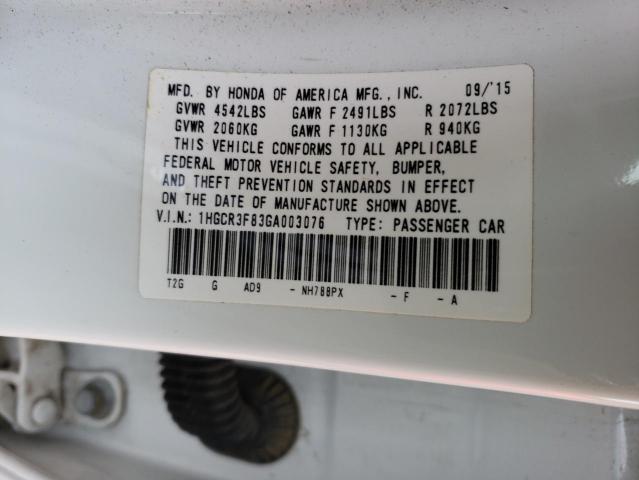 Photo 11 VIN: 1HGCR3F83GA003076 - HONDA ACCORD EXL 