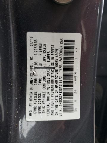 Photo 11 VIN: 1HGCR3F83GA016572 - HONDA ACCORD 