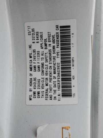 Photo 11 VIN: 1HGCR3F83HA029632 - HONDA ACCORD EXL 