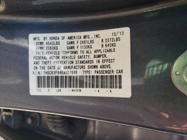 Photo 12 VIN: 1HGCR3F84EA007649 - HONDA ACCORD EXL 