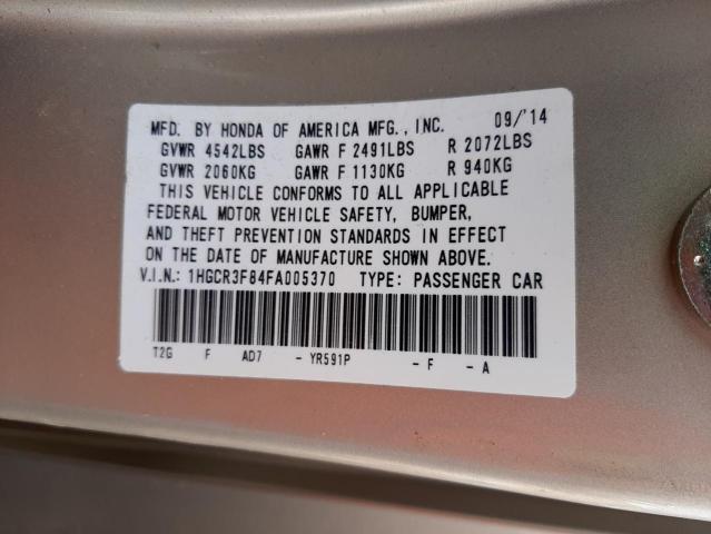 Photo 12 VIN: 1HGCR3F84FA005370 - HONDA ACCORD EXL 