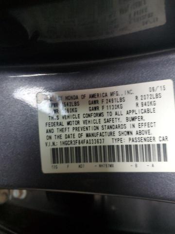 Photo 11 VIN: 1HGCR3F84FA033637 - HONDA ACCORD 