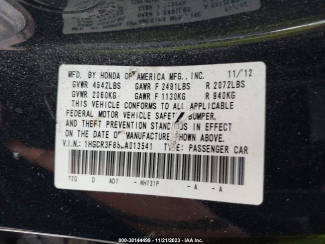 Photo 8 VIN: 1HGCR3F85DA013541 - HONDA ACCORD 