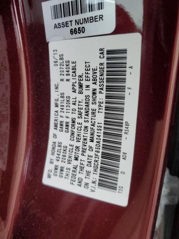 Photo 11 VIN: 1HGCR3F85DA041551 - HONDA ACCORD 