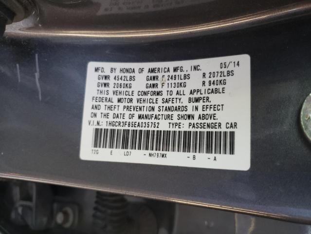 Photo 9 VIN: 1HGCR3F85EA035752 - HONDA ACCORD EXL 