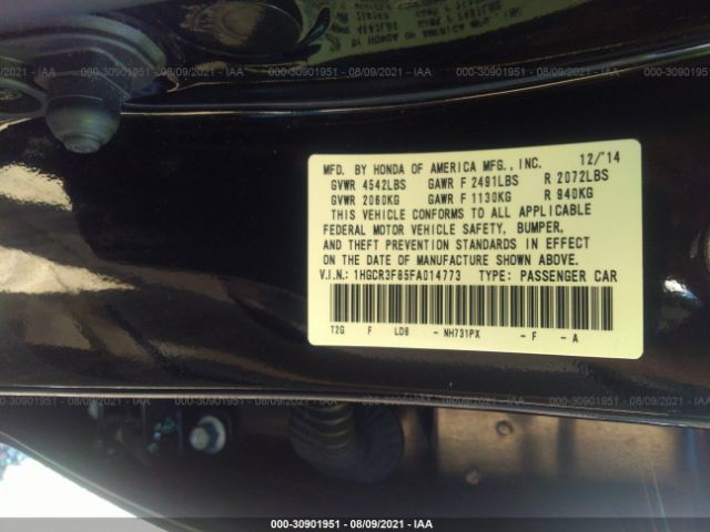 Photo 8 VIN: 1HGCR3F85FA014773 - HONDA ACCORD SEDAN 