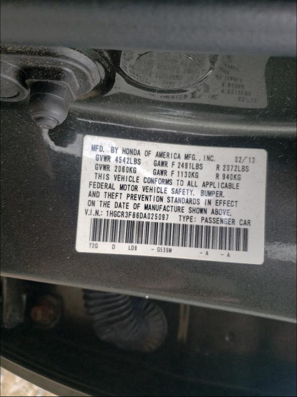 Photo 9 VIN: 1HGCR3F86DA025097 - HONDA ACCORD EXL 