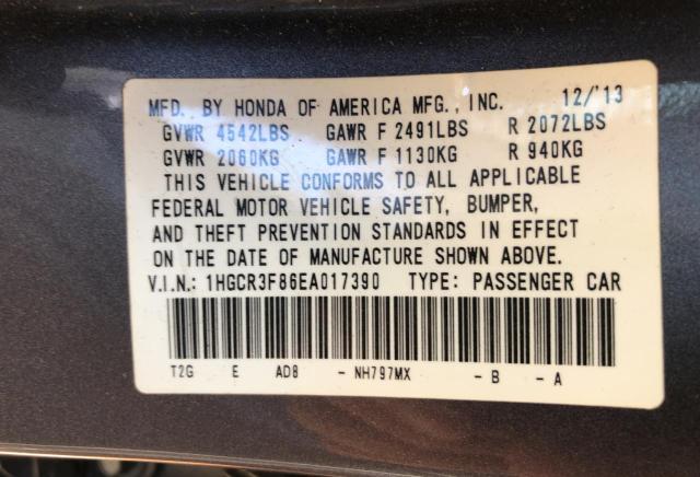 Photo 9 VIN: 1HGCR3F86EA017390 - HONDA ACCORD EXL 