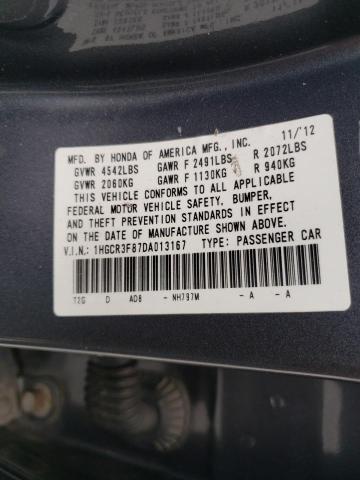 Photo 9 VIN: 1HGCR3F87DA013167 - HONDA ACCORD EXL 