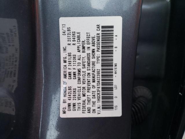 Photo 11 VIN: 1HGCR3F87DA033662 - HONDA ACCORD EXL 