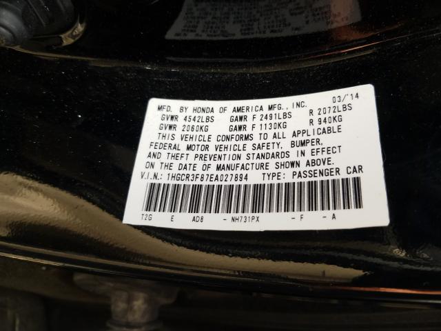 Photo 9 VIN: 1HGCR3F87EA027894 - HONDA ACCORD EXL 