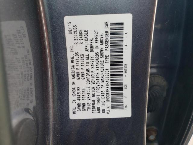 Photo 11 VIN: 1HGCR3F87FA035804 - HONDA ACCORD EXL 