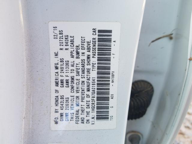 Photo 9 VIN: 1HGCR3F87GA019541 - HONDA ACCORD EXL 