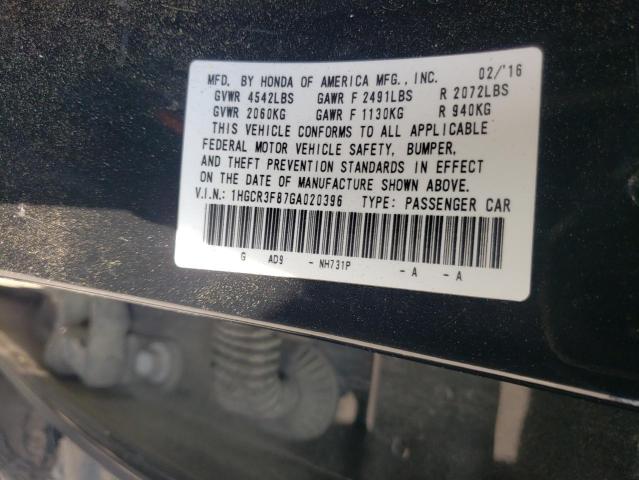 Photo 11 VIN: 1HGCR3F87GA020396 - HONDA ACCORD 