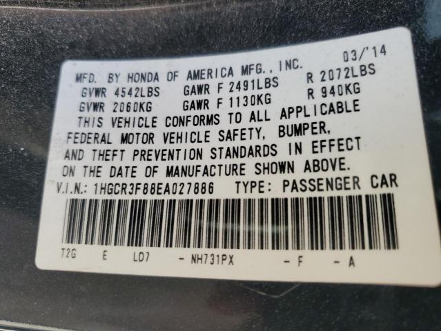 Photo 11 VIN: 1HGCR3F88EA027886 - HONDA ACCORD EXL 