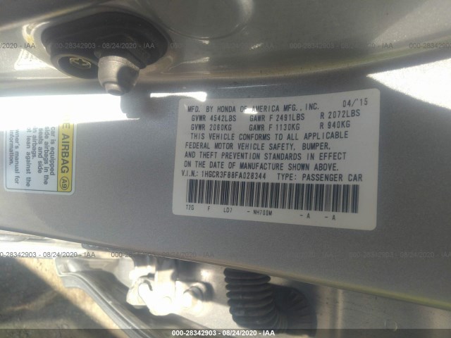 Photo 8 VIN: 1HGCR3F88FA028344 - HONDA ACCORD 