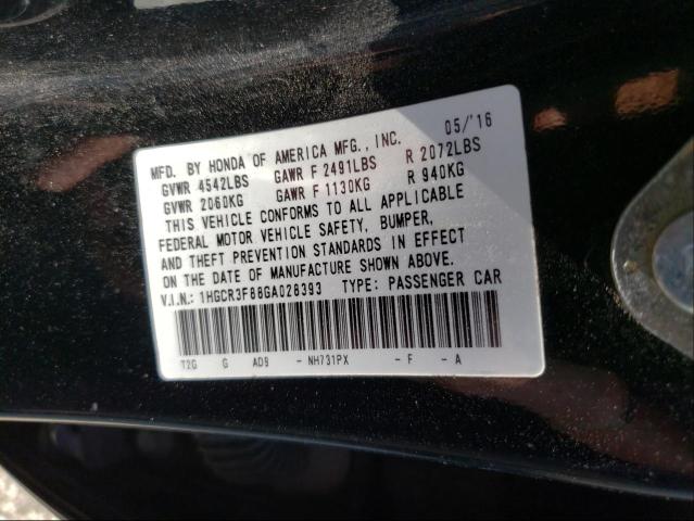 Photo 9 VIN: 1HGCR3F88GA028393 - HONDA ACCORD EXL 