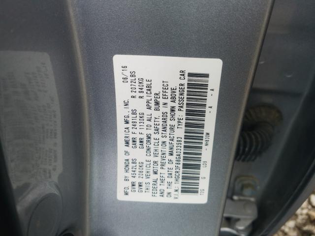 Photo 9 VIN: 1HGCR3F88GA033593 - HONDA ACCORD EXL 