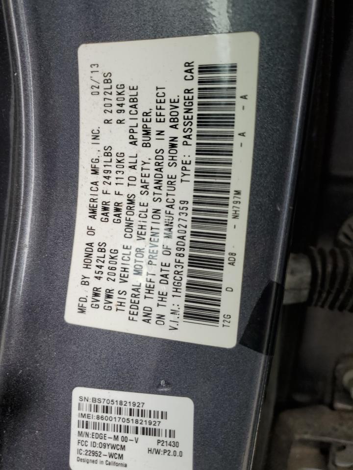 Photo 11 VIN: 1HGCR3F89DA027359 - HONDA ACCORD 