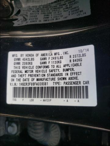 Photo 9 VIN: 1HGCR3F89FA009561 - HONDA ACCORD EXL 