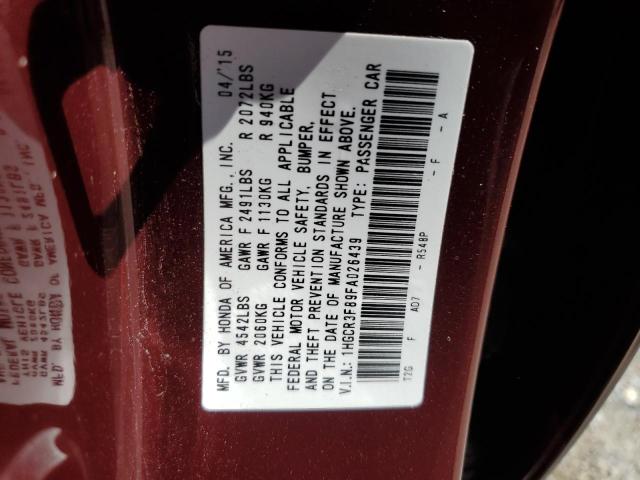 Photo 11 VIN: 1HGCR3F89FA026439 - HONDA ACCORD EXL 