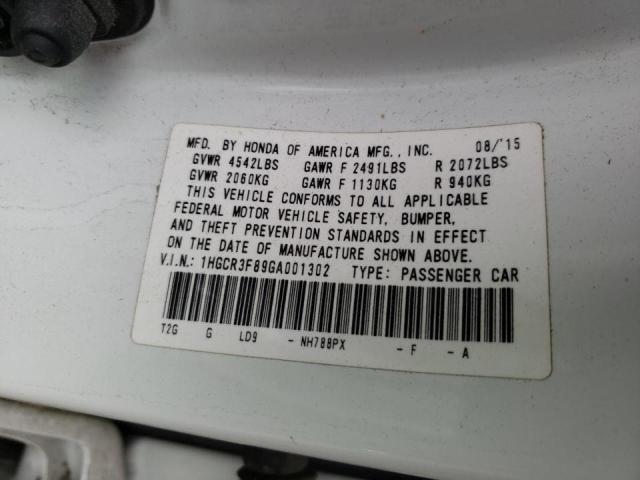 Photo 9 VIN: 1HGCR3F89GA001302 - HONDA ACCORD EXL 