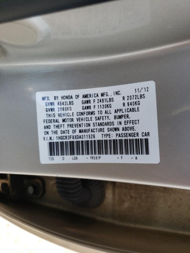 Photo 9 VIN: 1HGCR3F8XDA011526 - HONDA ACCORD EXL 