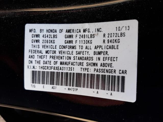 Photo 9 VIN: 1HGCR3F8XEA011351 - HONDA ACCORD EXL 