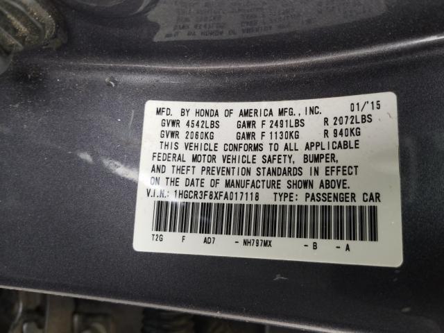 Photo 9 VIN: 1HGCR3F8XFA017118 - HONDA ACCORD EXL 