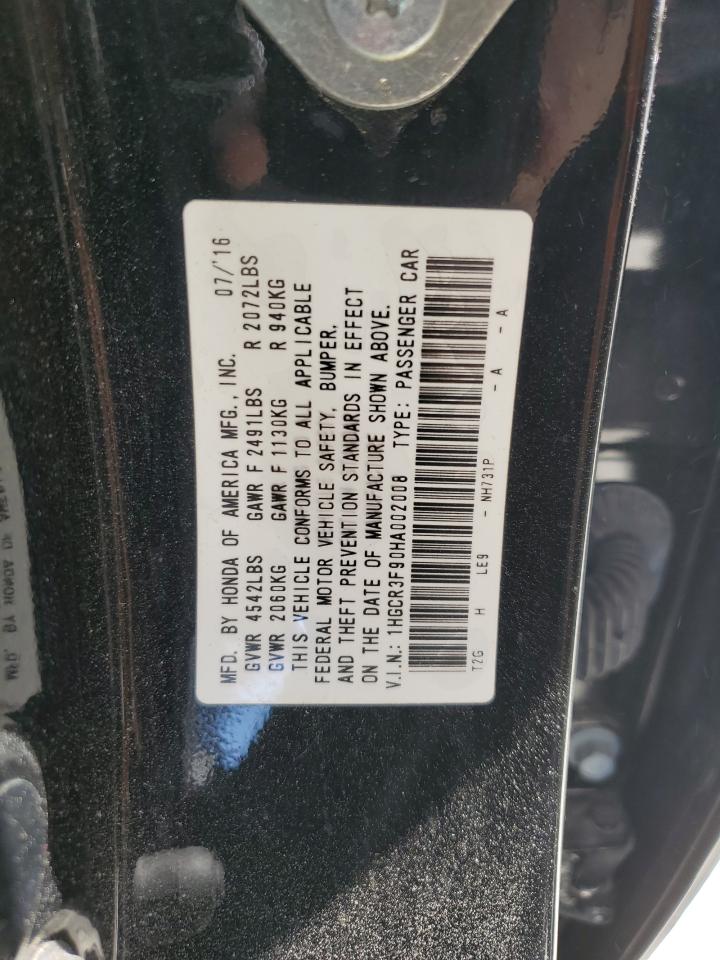 Photo 11 VIN: 1HGCR3F90HA002008 - HONDA ACCORD 