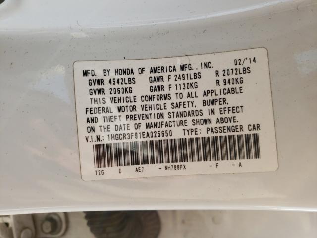 Photo 9 VIN: 1HGCR3F91EA025650 - HONDA ACCORD TOU 