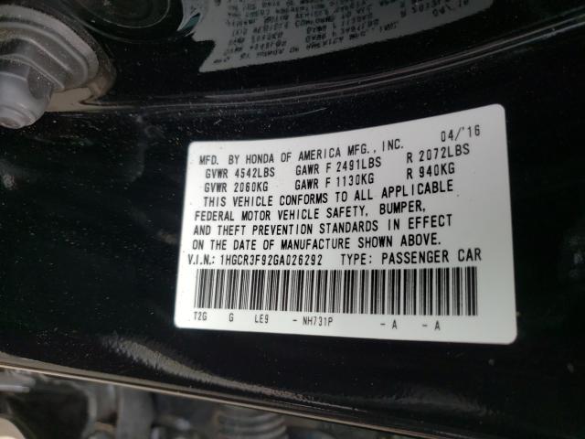 Photo 9 VIN: 1HGCR3F92GA026292 - HONDA ACCORD TOU 