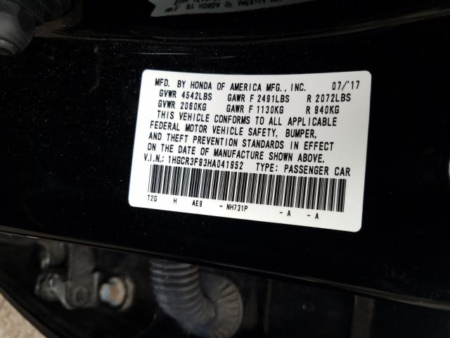 Photo 9 VIN: 1HGCR3F93HA041952 - HONDA ACCORD TOU 