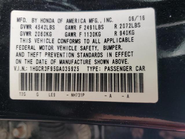 Photo 12 VIN: 1HGCR3F95GA035925 - HONDA ACCORD 