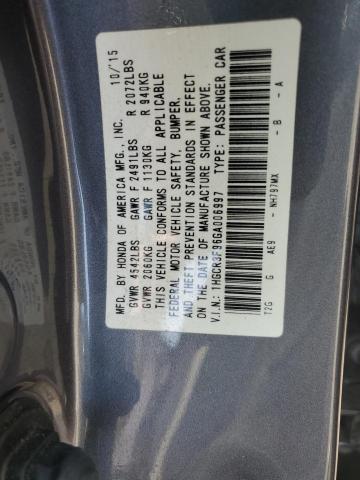 Photo 11 VIN: 1HGCR3F96GA006997 - HONDA ACCORD 