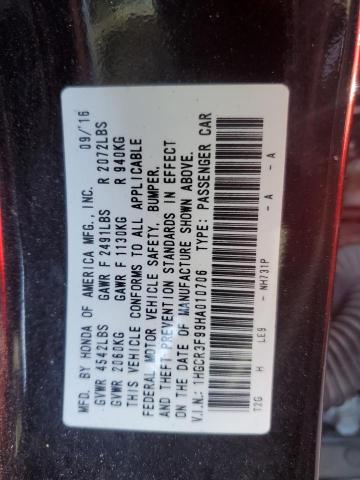 Photo 11 VIN: 1HGCR3F99HA010706 - HONDA ACCORD TOU 